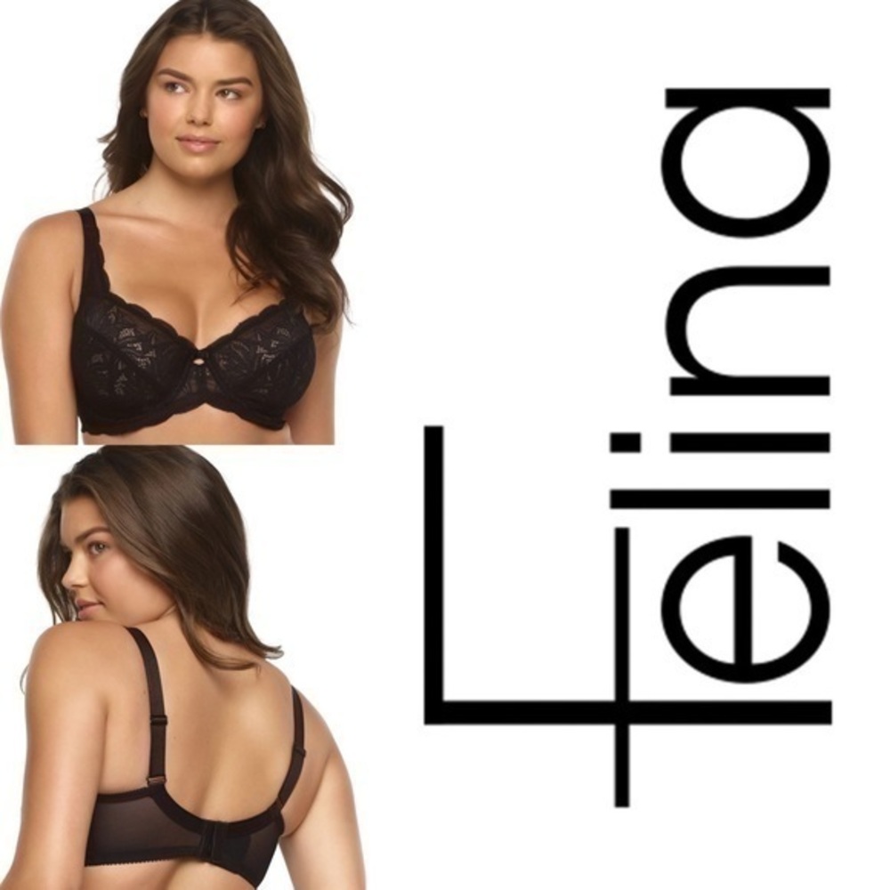 NWT! 🏷 Felina black lace 38DDD Bra